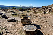 The palace of Festos. The large Peristyle Hall, a colonnaded courtyard open in the centre.